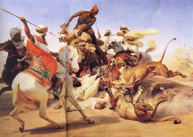 Lion Hunt, Horace Vernet